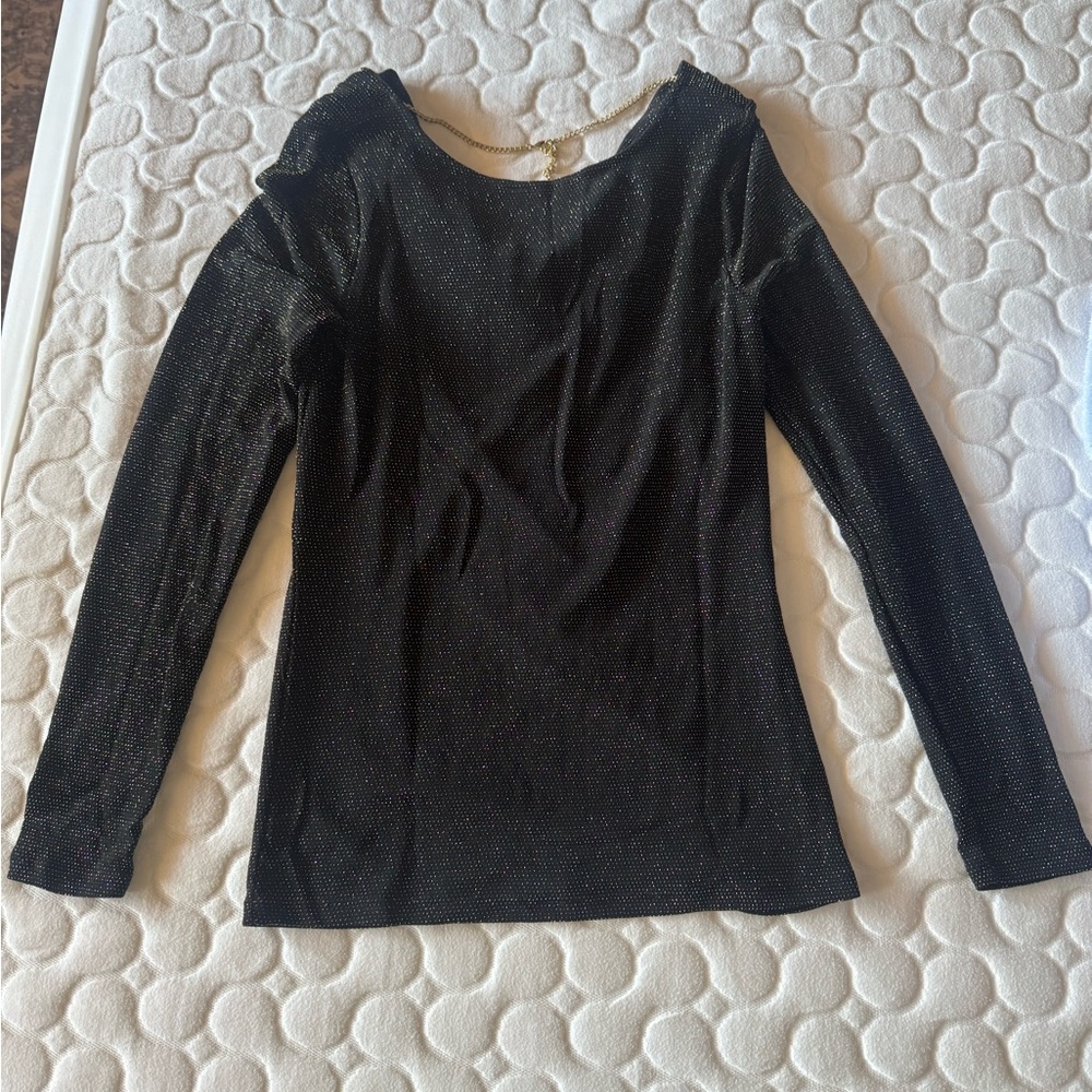 Michael Kors Black Top with Gold Accents